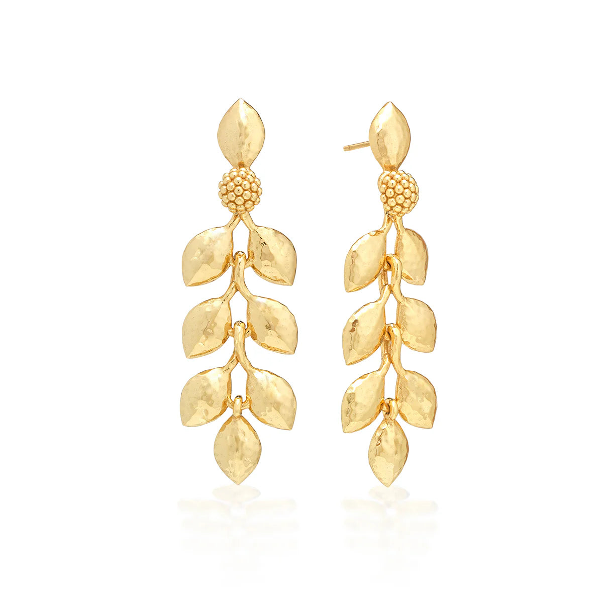 Golden Laurel Dangle Earrings