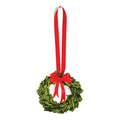 Boxwood Wreath Red Ribbon Med