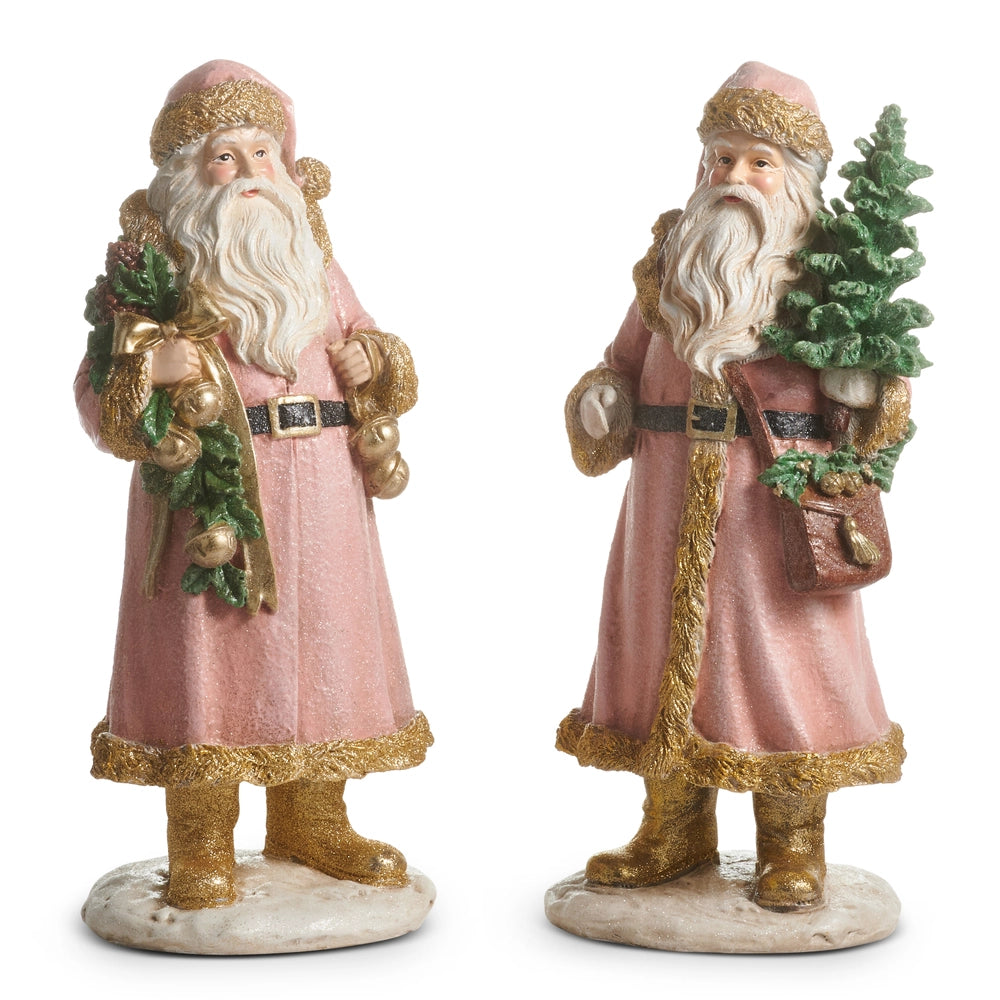 14" Pink Old World Santa