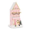 15" Pink Lighted Paper House