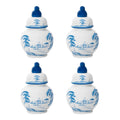 Country Estate Place Card Holder Set/4 Delft Blue