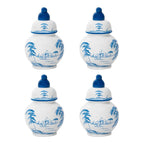 Country Estate Place Card Holder Set/4 Delft Blue
