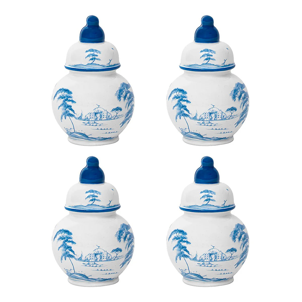 Country Estate Place Card Holder Set/4 Delft Blue