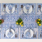 Cactus Flower Blue Placemat S/4