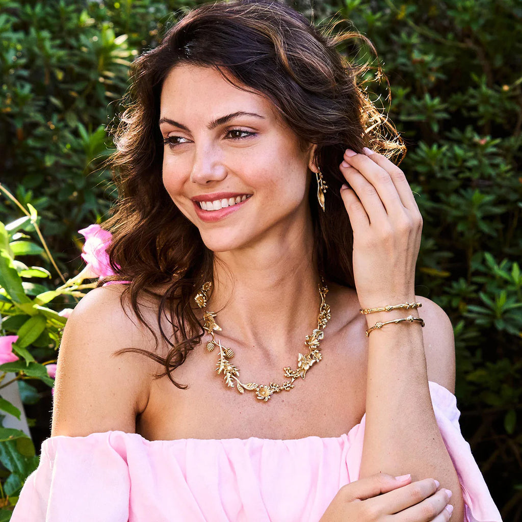 Meadow Ladybug Petite Cuff Gold