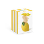 Lemon Yellow Bead Cocktail Picks