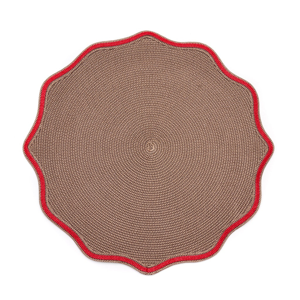 Autumn Piped Oxford Placemat – Pine – Set of 4
