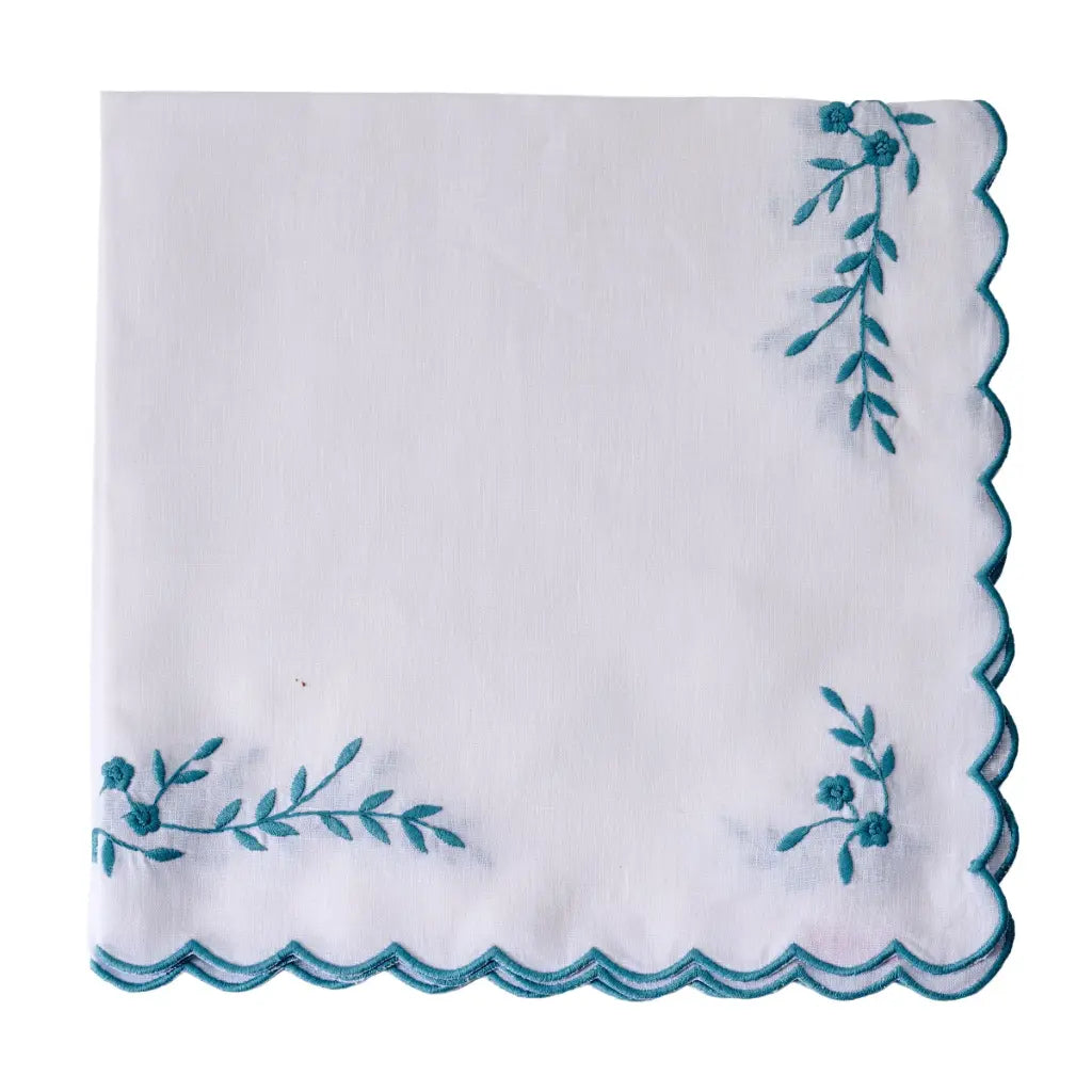 French Garden Embroidered Napkin – Oxford – Set of 4