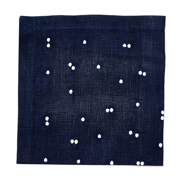 White Scattered Dots Embroidered Napkin