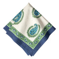 S/4 Paisley Blue & Green Napkins