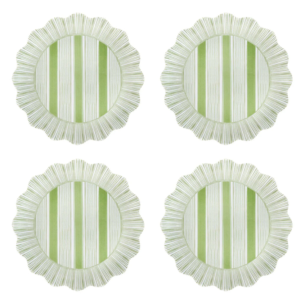 Cabana Stripe Melamine Dessert Plates Set of 4 – Seagrass