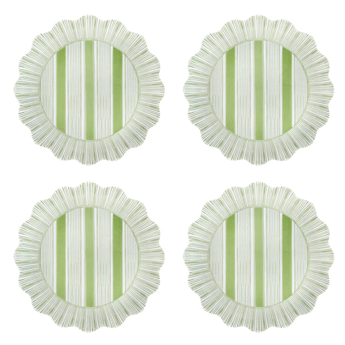 Cabana Stripe Melamine Dessert Plates Set of 4 – Seagrass