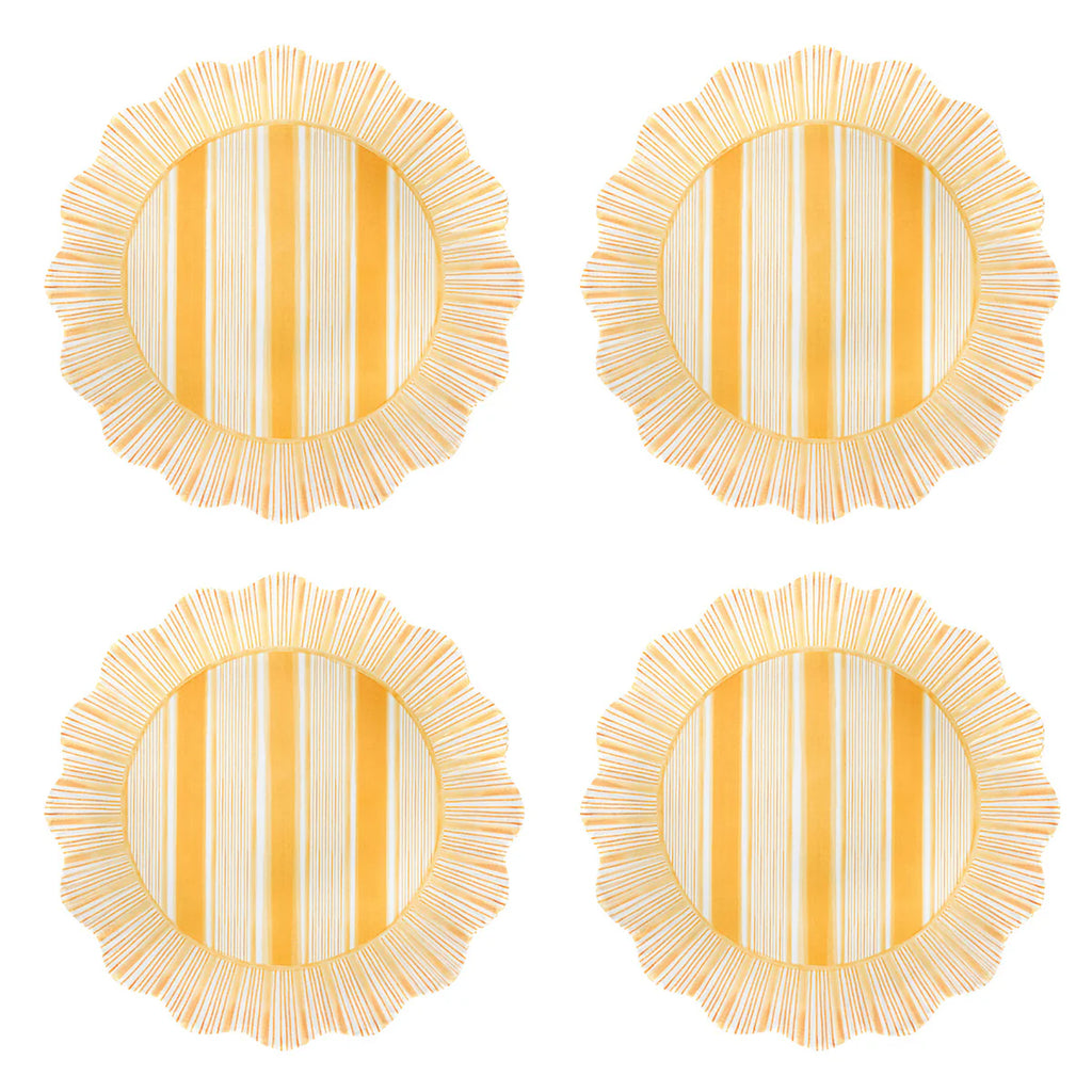 Cabana Stripe Melamine Dessert Plates Set of 4 – Sunshine