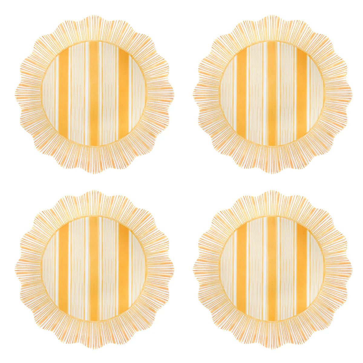 Cabana Stripe Melamine Dessert Plates Set of 4 – Sunshine