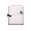 Tumbler Pink with Rope & Flowers S/4