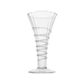 Miss Ruby Optic Bud Vase with Pink Swirl Rope
