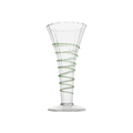 Miss Ruby Optic Bud Vase with Green Swirl Rope
