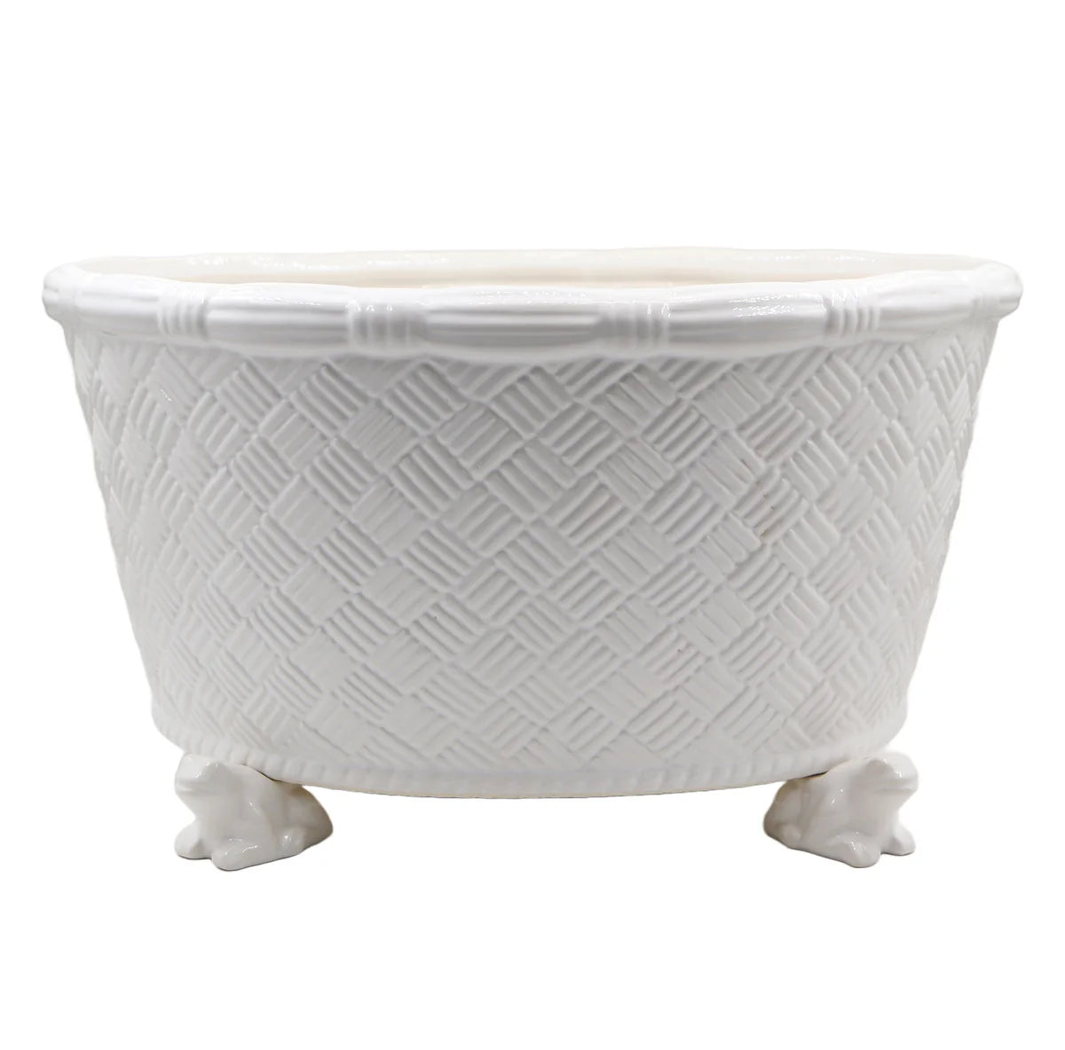 White Basketweave Centerpiece