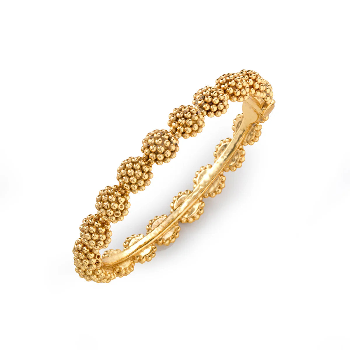 Berry Eternity Hinged Bangle Small Gold