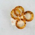 S/4 Acrylic Napkin Rings Honey