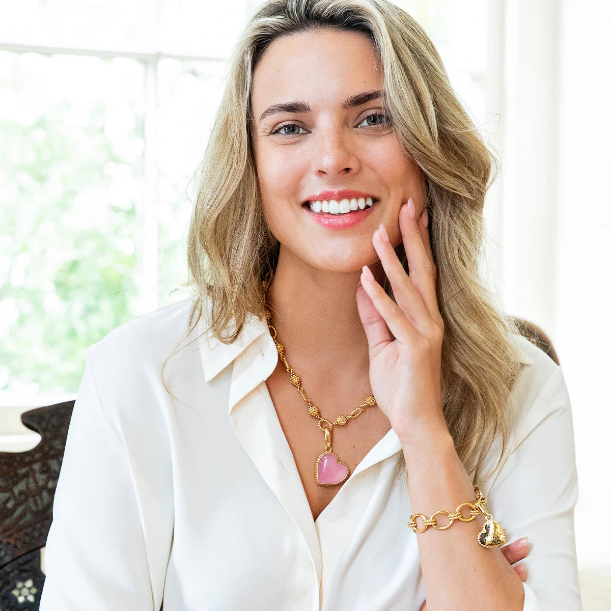 Love Gem Pendant Pink Jade