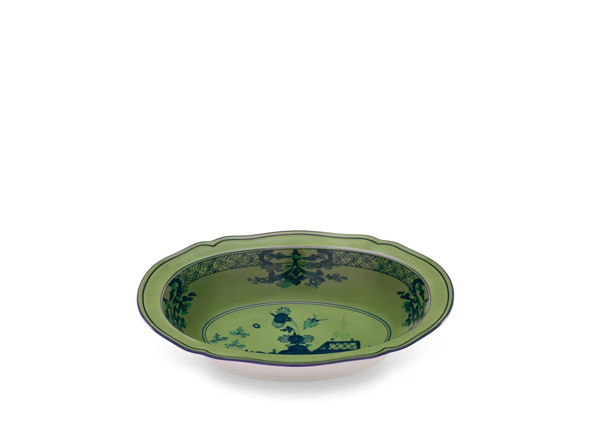 Oriente Italiano Oval Bowl in Malachite