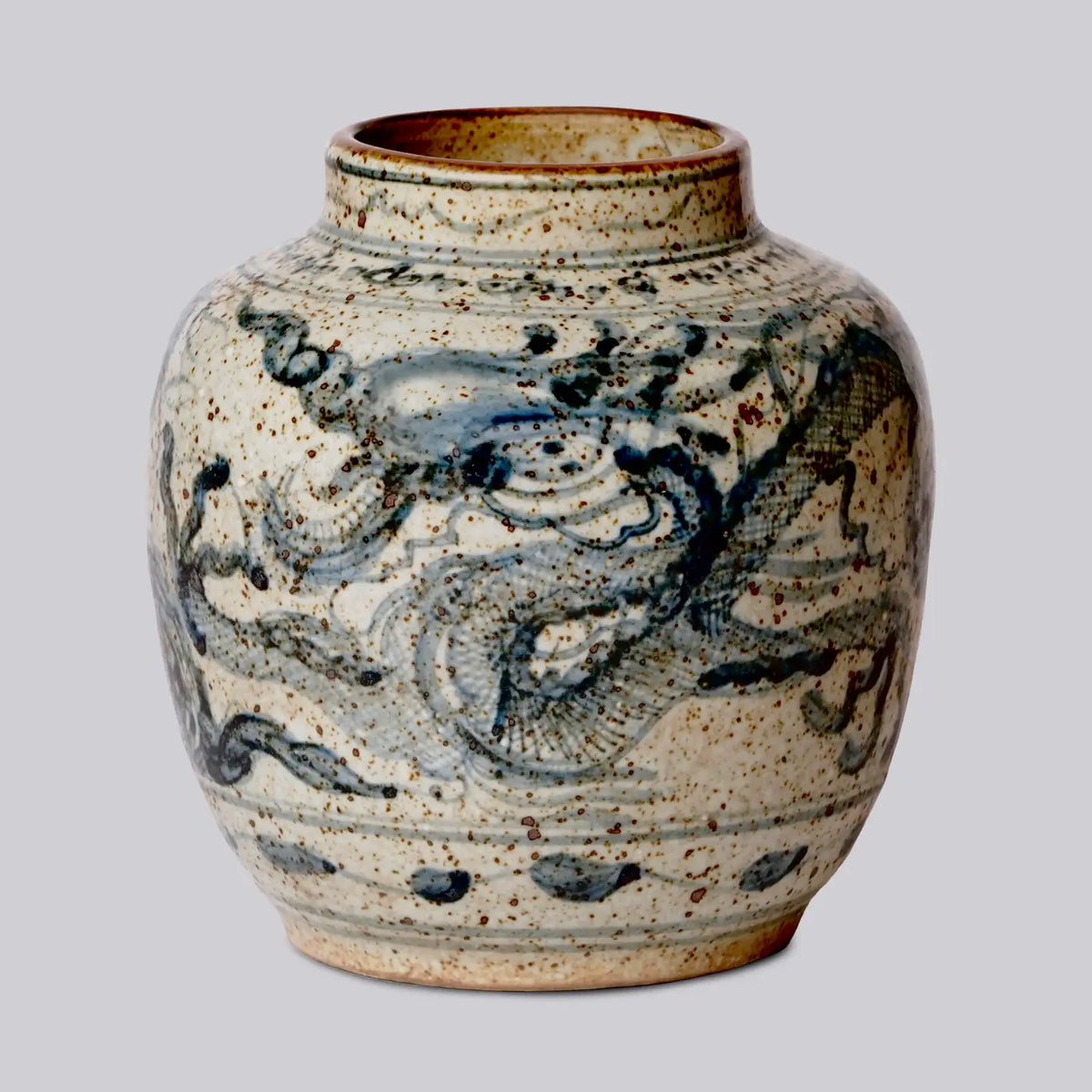 Rustic Porcelain Dragon Vase