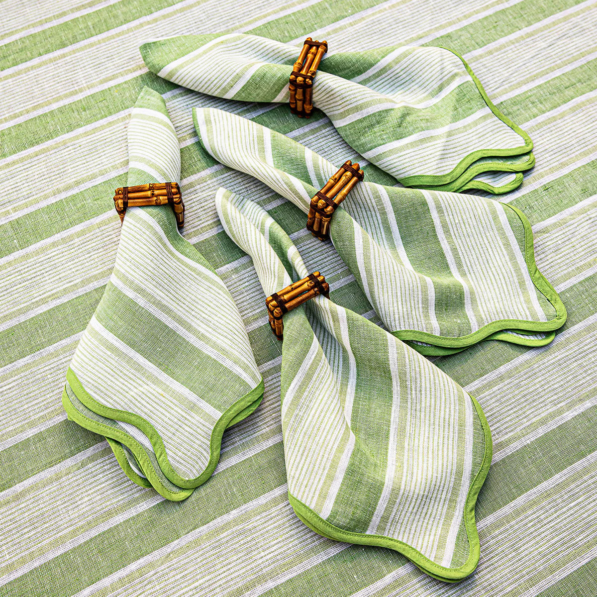 Cabana Stripe Napkin Set of 4 – Seagrass