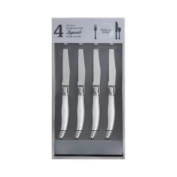 Steak Knives Set of 4 in Pearlized White