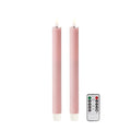 LED Taper Candle Set in Pink