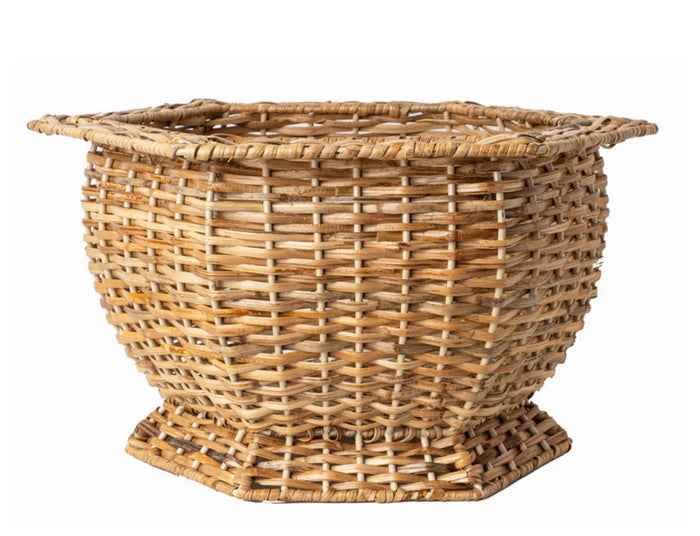 Hexagon Wicker Planter | Medium