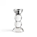Icy Clear Bobbin Candlestick, Small