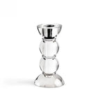 Icy Clear Bobbin Candlestick, Small