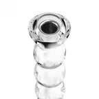 Icy Clear Bobbin Candlestick, Small