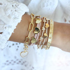Heart Charm Link Bracelet
