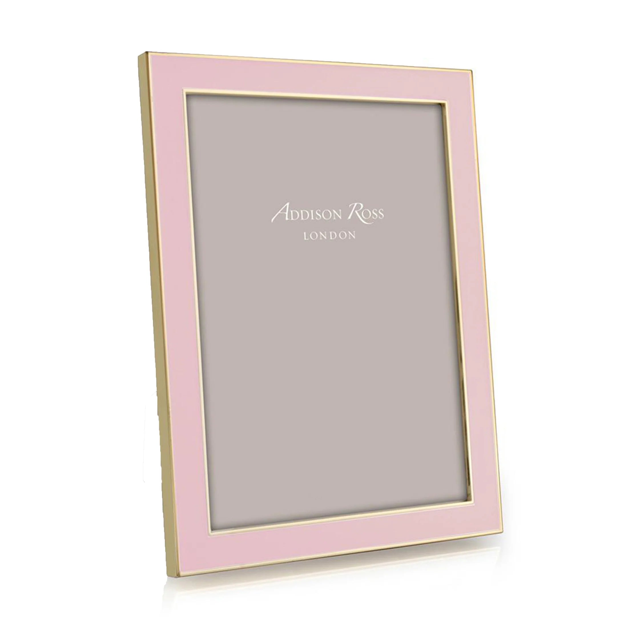 Pale Pink Enamel & Gold Frame 5 x 7