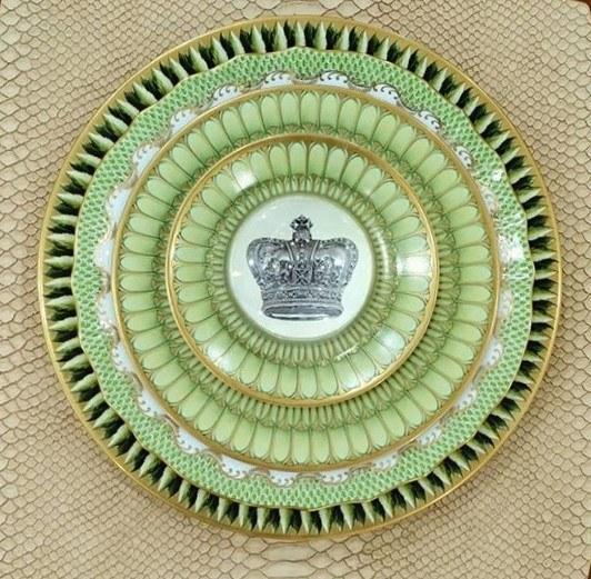 Arcades green Dessert Plate