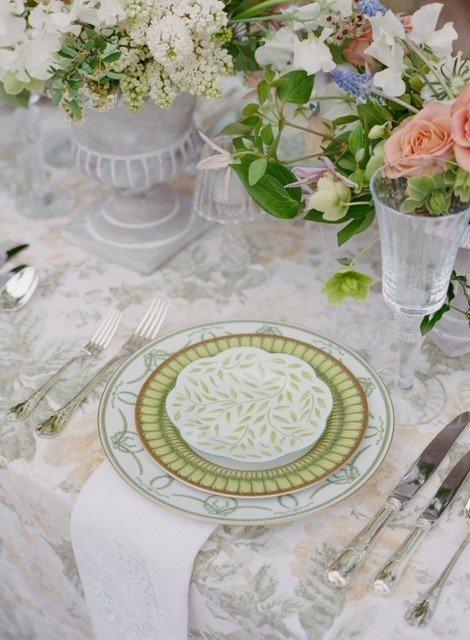 Arcades green Dessert Plate