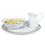 Arcades grey & gold Deep individual bowl