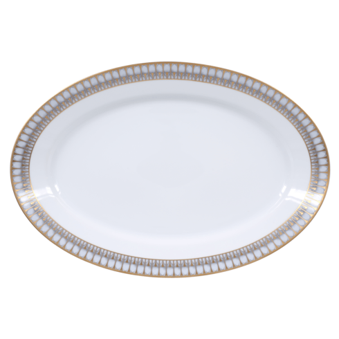Arcades grey & gold Oval platter