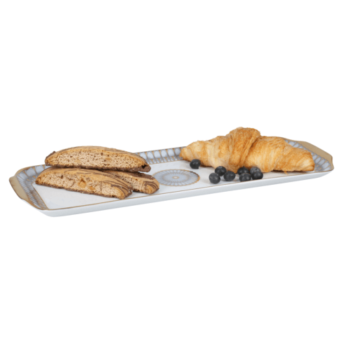 Arcades grey & gold Rectangular Cake Platter