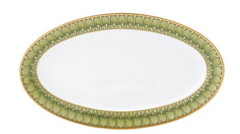 Arcades green Relish Dish Or Sauce Boat Tray