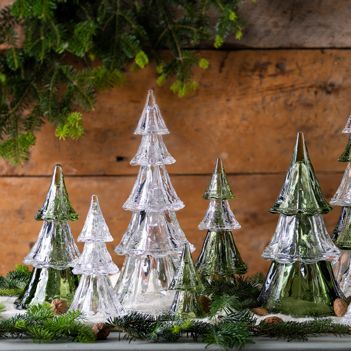 Berry & Thread 16" Tree Set of 5 - Evergreen