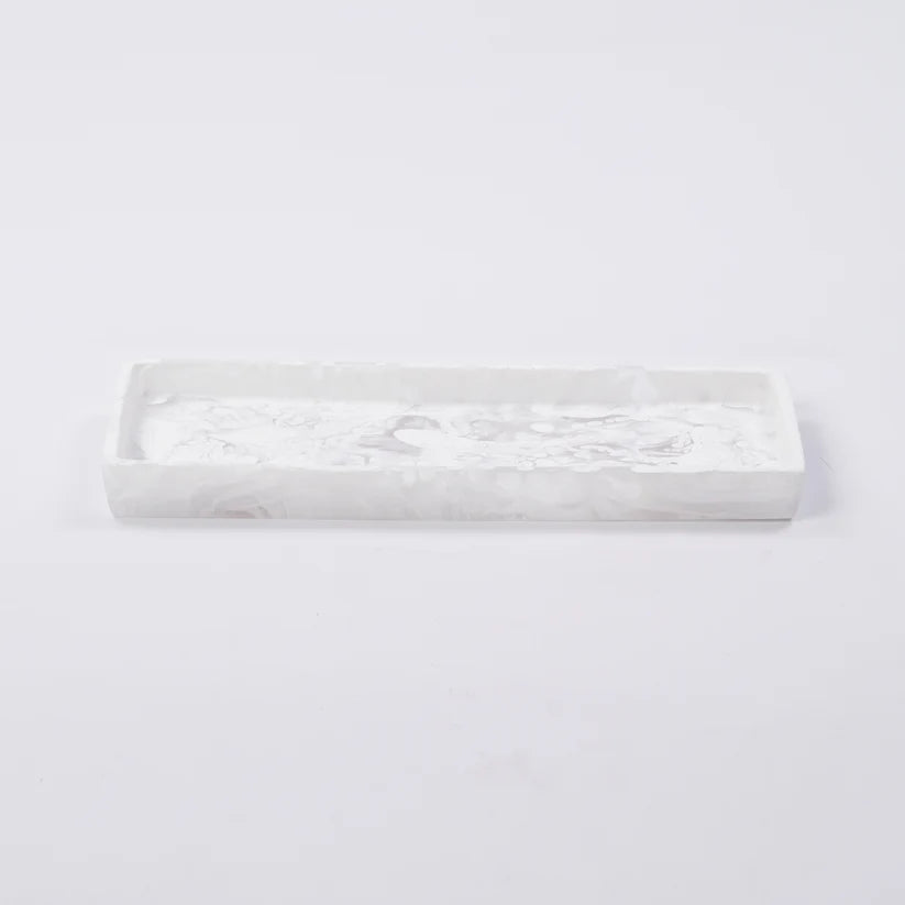 Rectangle Tray - White Swirl