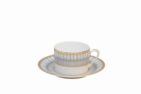 Arcades grey & gold Tea Saucer