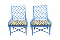 Faux Bamboo Armchairs in a Satin Finish