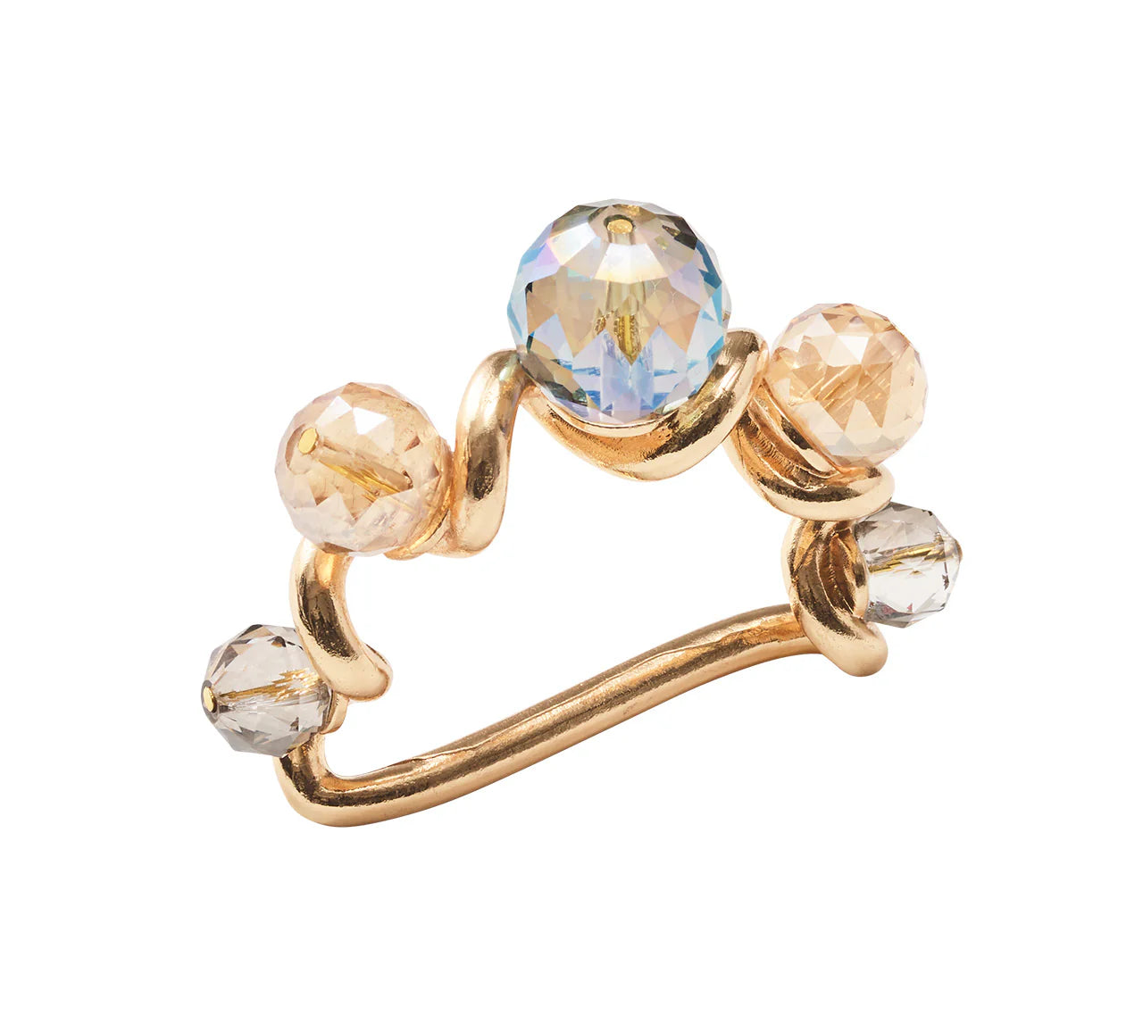 Borealis Napkin Ring in Iridescent & Champagne