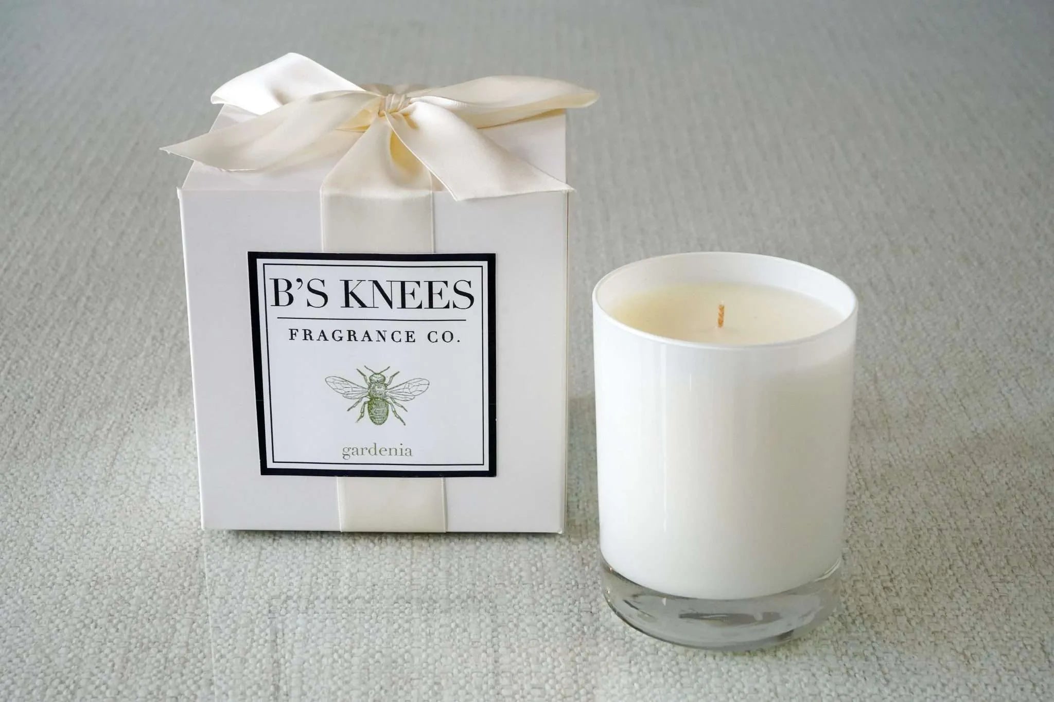Gardenia | Single Wick Candle in White Glass
