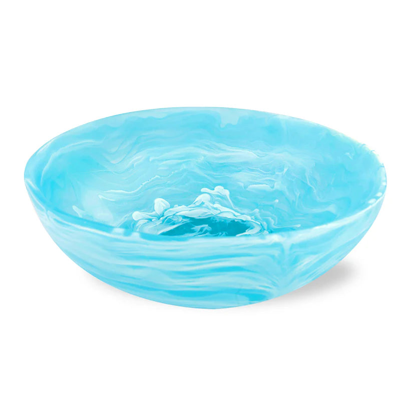 Wave Bowl Large - Aqua Swirl