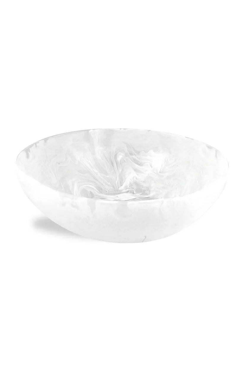 Wave Bowl Large - White Swirl